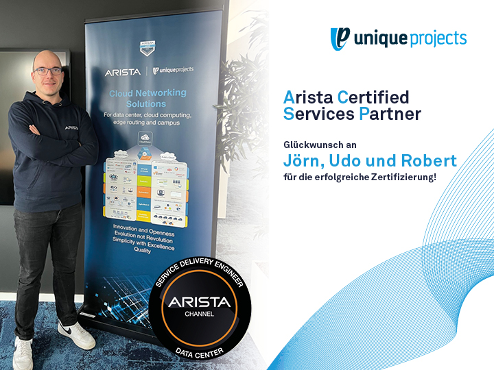 Jörn Udo Robert Arista Certified Services Partner Arista Elite Partner unique projects